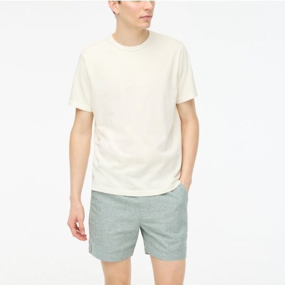 J Crew Shirt M Garment Dyed Relaxed Fit Tee Ivory - Picture 10 of 10